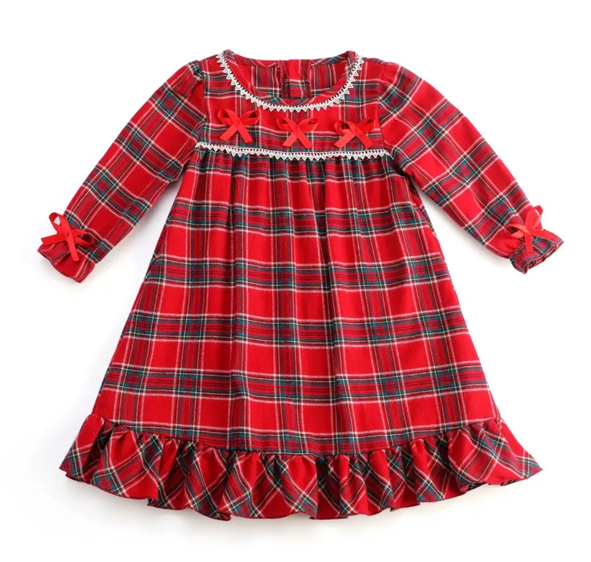 Girls Christmas Velour Nightgowns