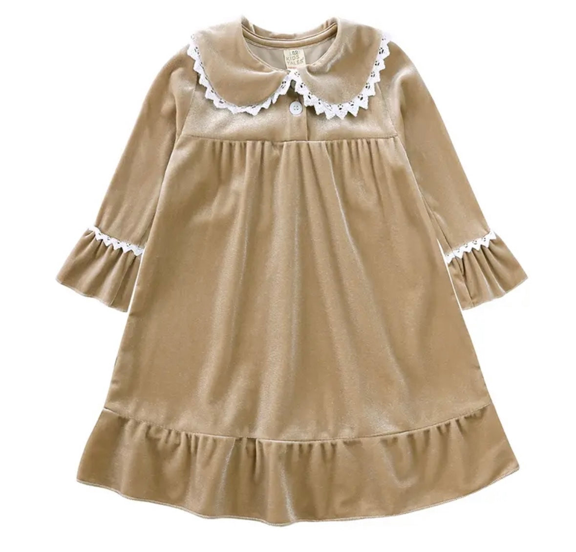 Girls Christmas Velour Nightgowns