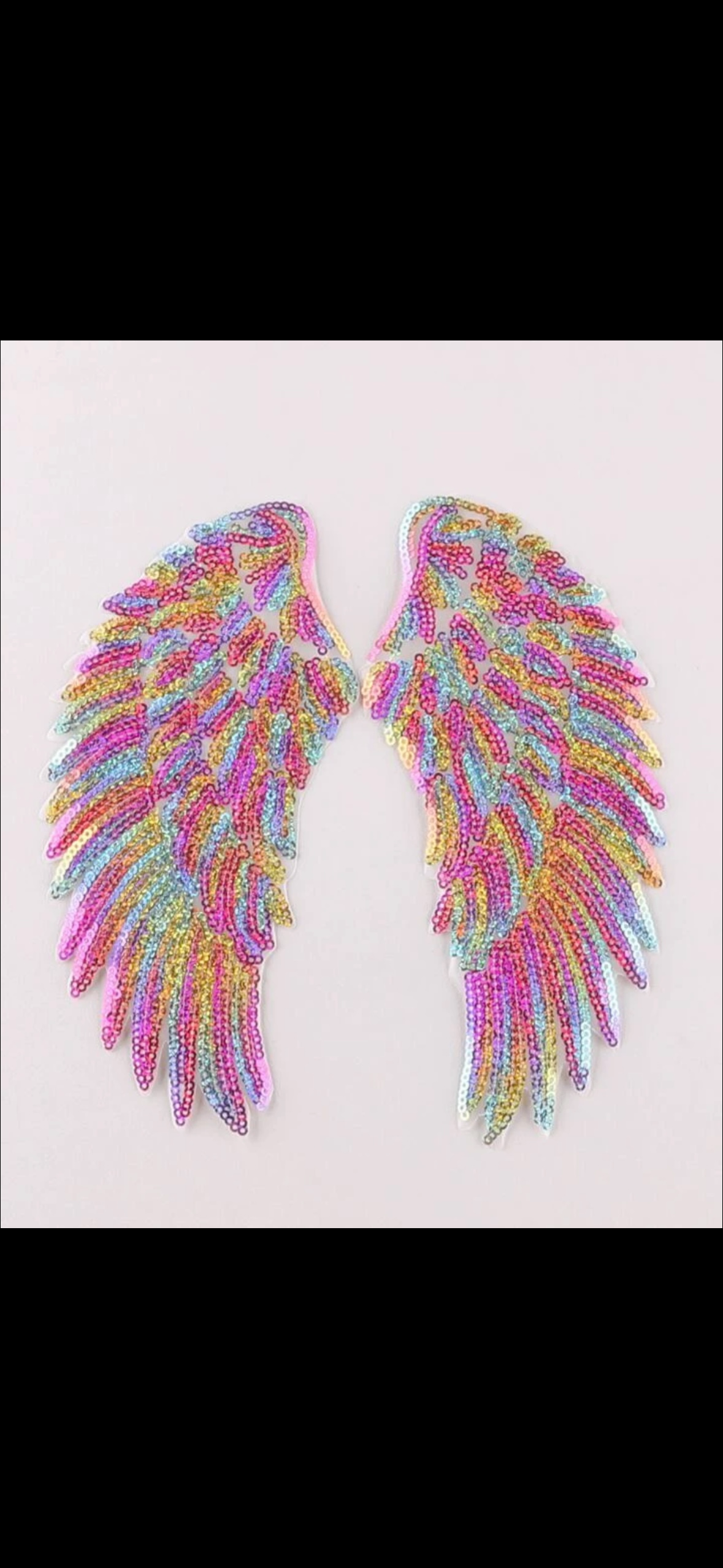 Pink / Black Large Angel Wings