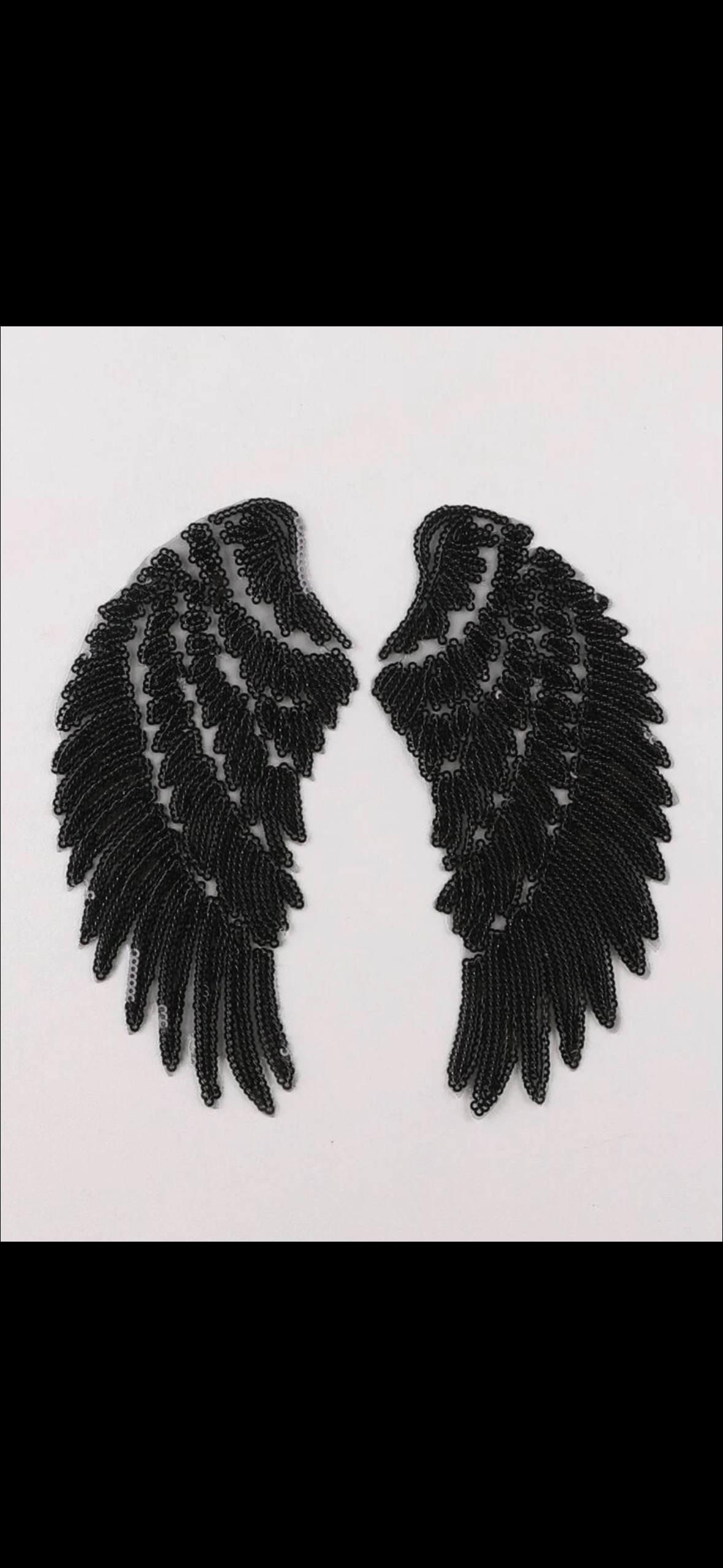 Pink / Black Large Angel Wings