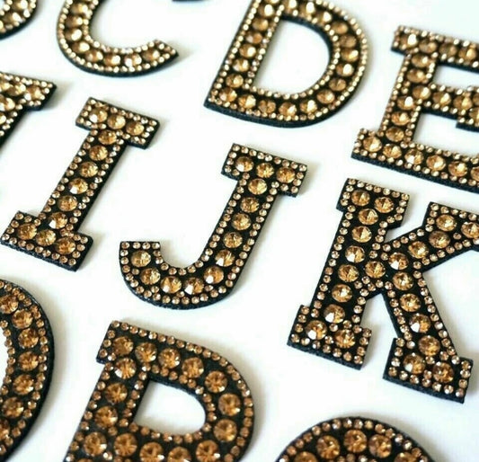 Gold Rhinestone on Black