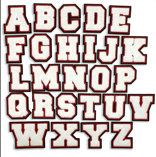 White with red trim