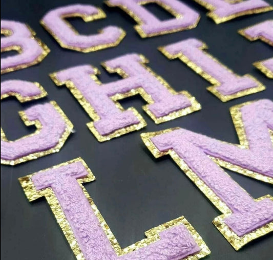 Purple with gold trim chenille