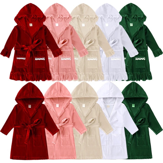 Velour Girls/Boys Dressing Gown