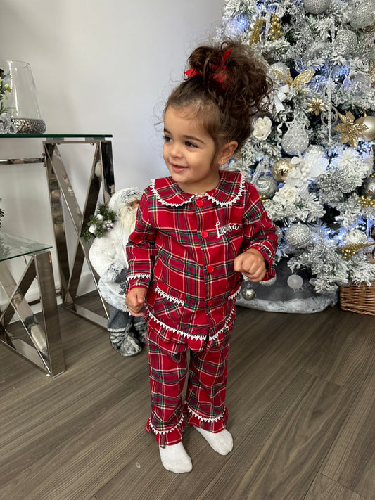 Red Tartan Girls/Boys Pyjamas
