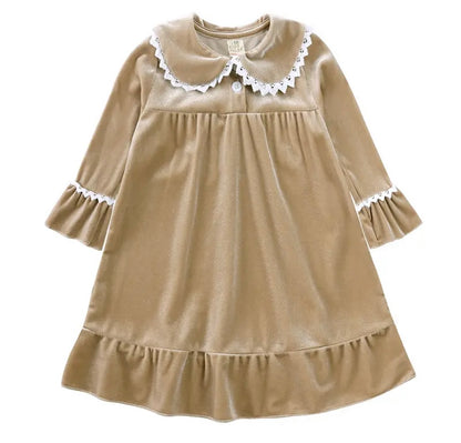 Girls Christmas Velour Nightgowns