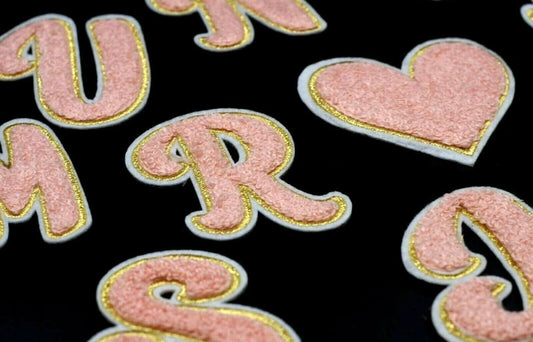 Baby Pink Swirl Gold Trim