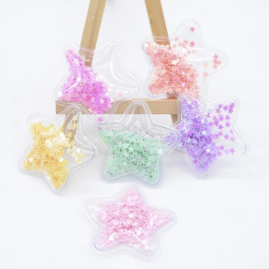 Transparent Sequin Filled Star