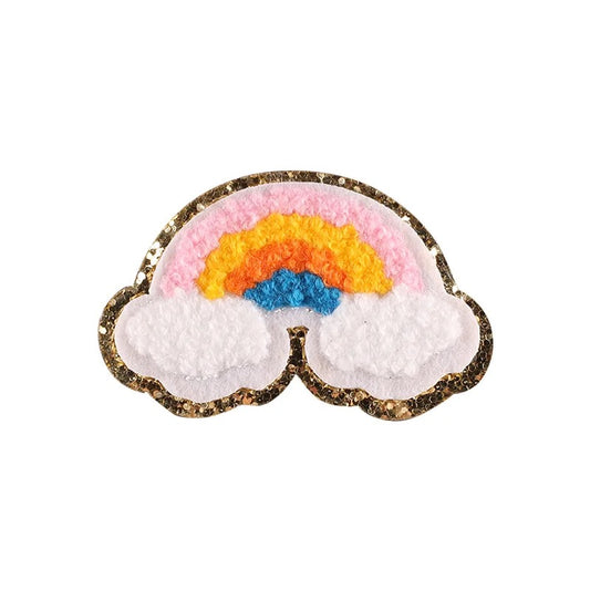 Chenille Rainbow With Gold Edging