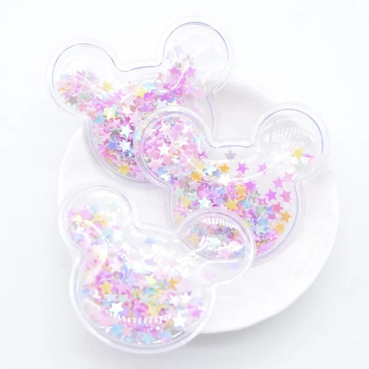 Transparent Sequin Filled Minnie Mouse Head