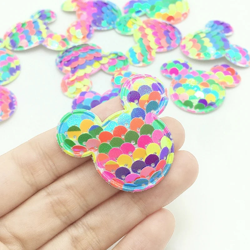 Mini Rainbow Sequin Minnie Mouse Head