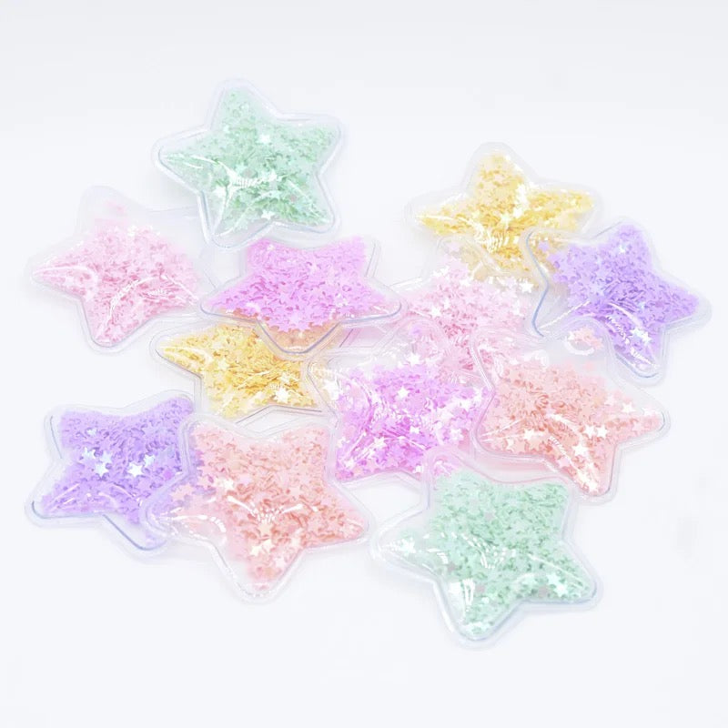 Transparent Sequin Filled Star